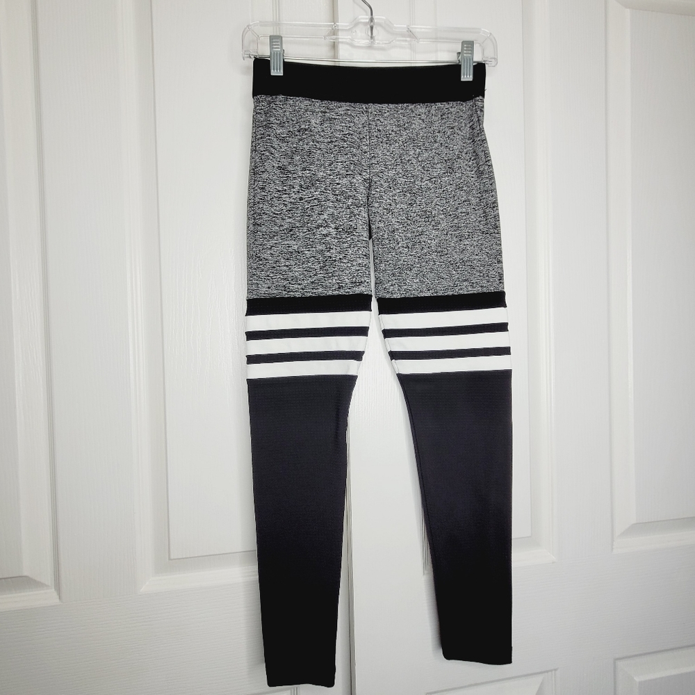 Bombshell sportswear Womens thigh high leggings Black White Gray Small